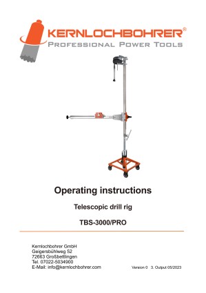 Operating instructions for: Telescopic drill stand TBS-3000PRO 